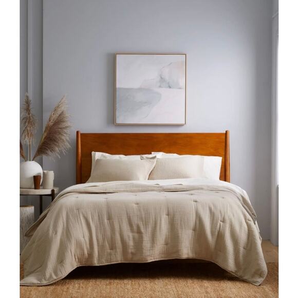 Quince Organic Airy Gauze Dream Quilt King/Cal King Ivory NWOT # K5 - Picture 4 of 4